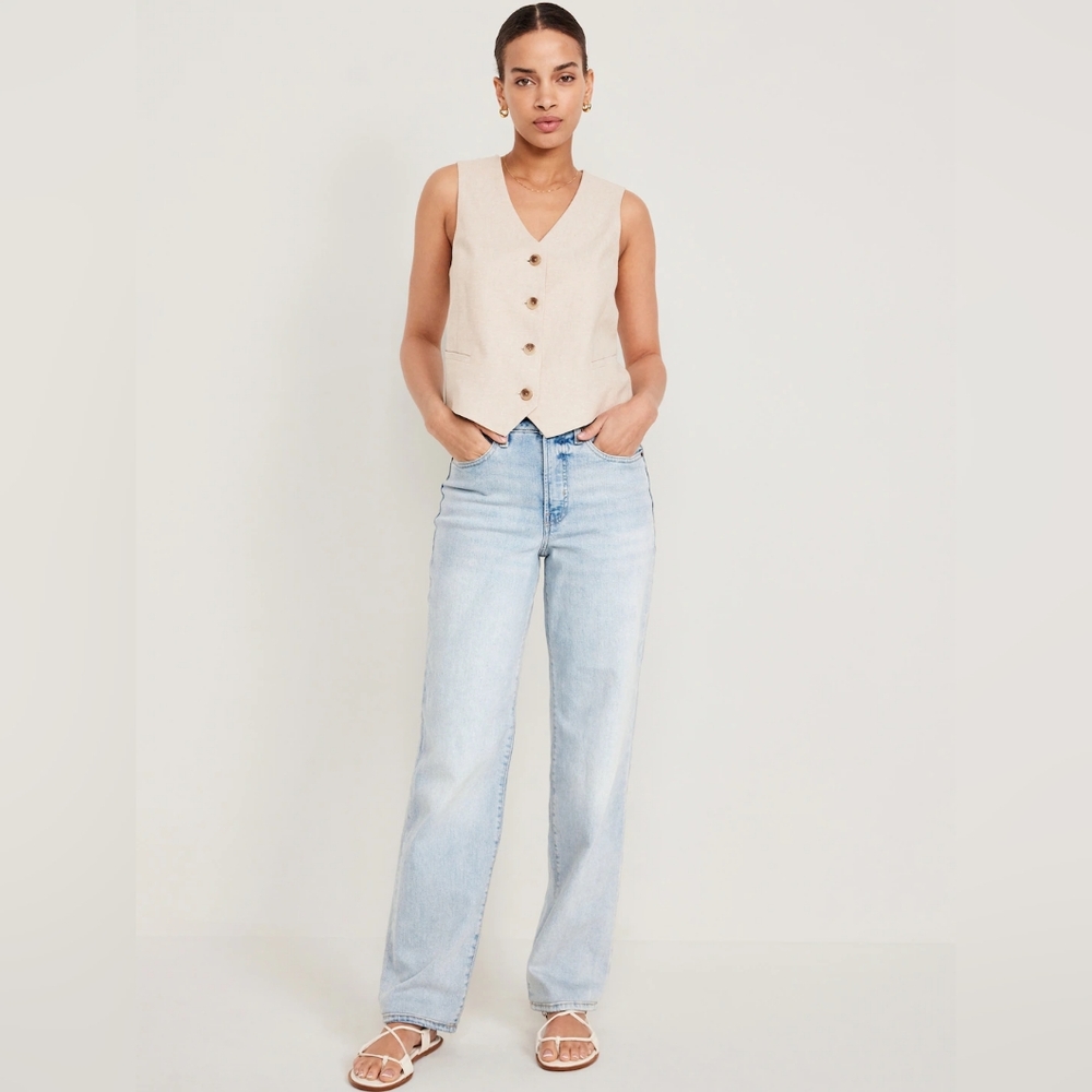 Old Navy High-Waisted OG Loose Jeans - 10p Petite NWOT